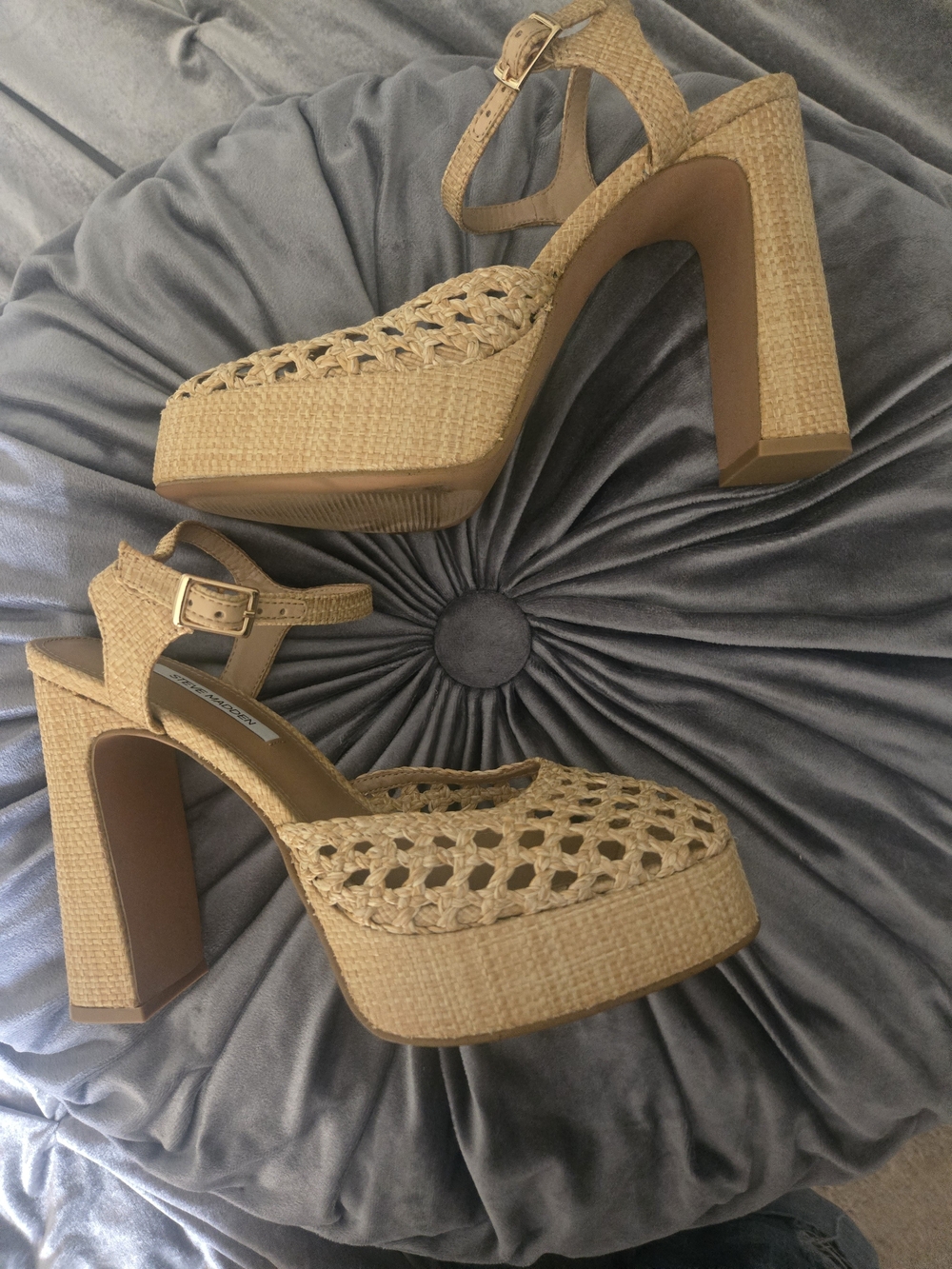 Steve Madden Lexie Raffia Size 7 - Picture 2 of 7
